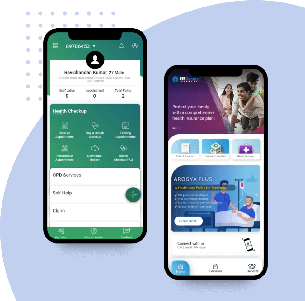 SBI General Insurance and Religare Health Insurance Apps