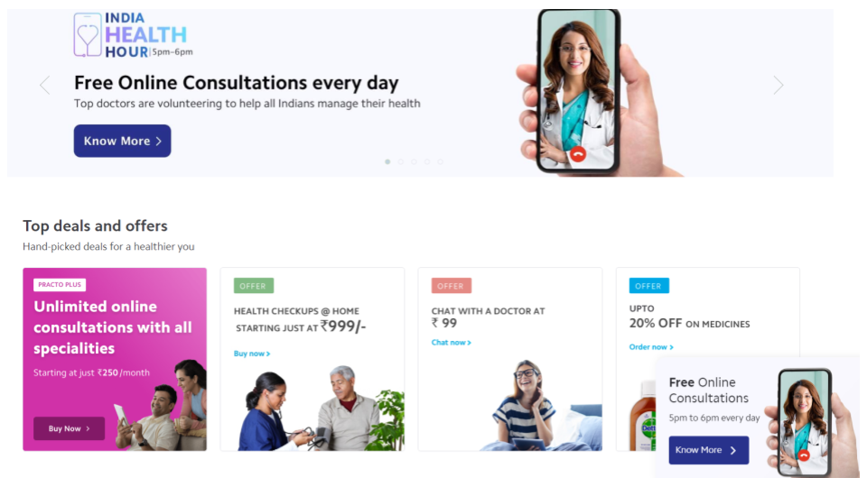 Automation for contactless patient management - Practo