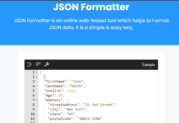 JSON formatter